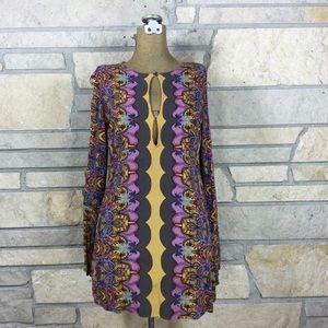 Free People Ossie Vibes Dress in Gold Combo